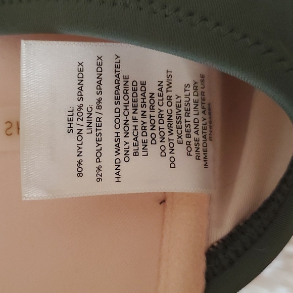 Shade & Shore Olive Green Bikini Top | 34D - Picture 8 of 10